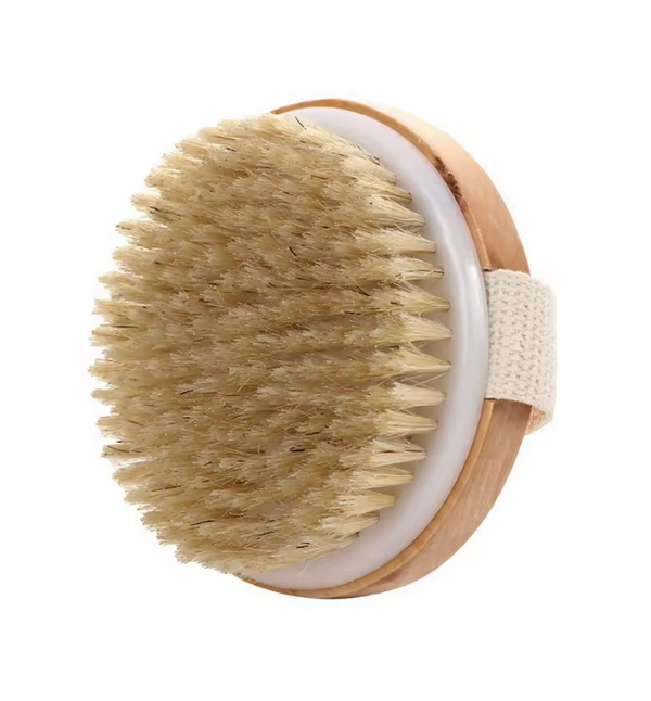 Handheld Wooden Dry Brush for Body Exfoliation - Shower Physical Exfoliation Brush Tool
